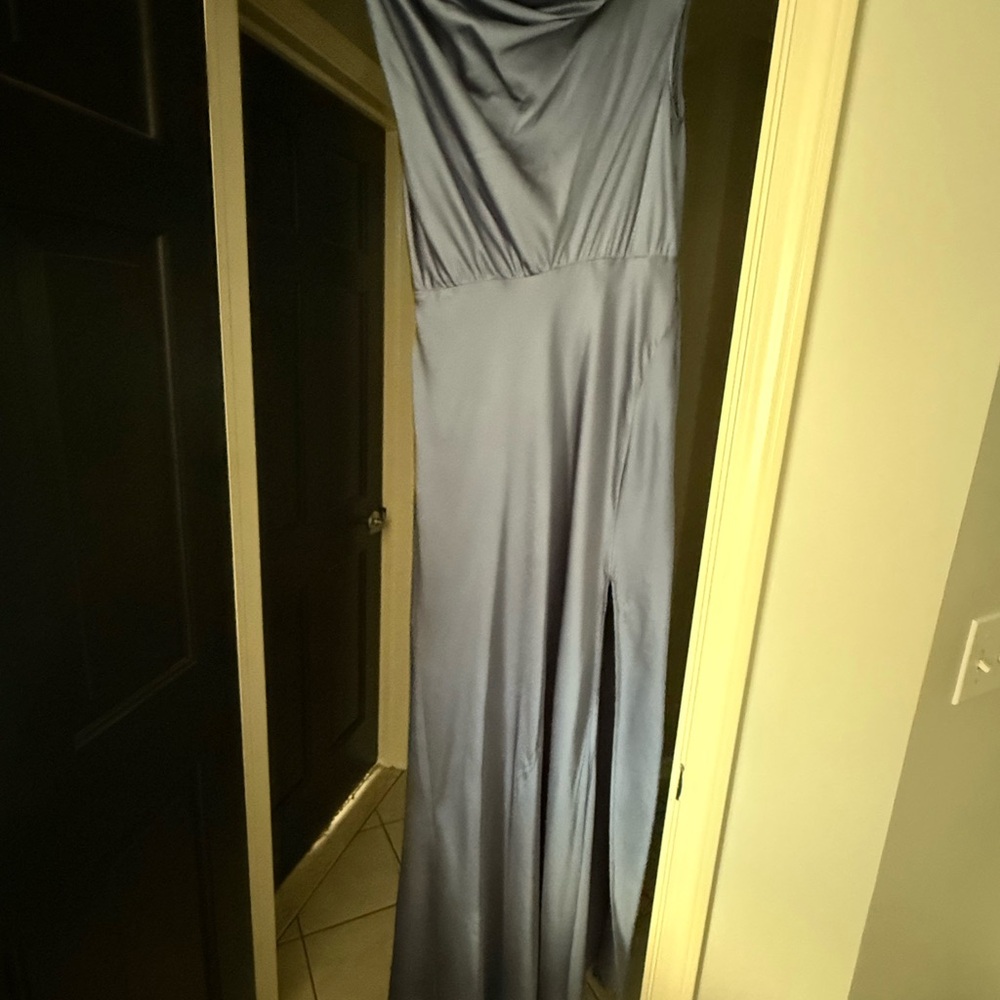 Astr One Shoulder Dress - Blue